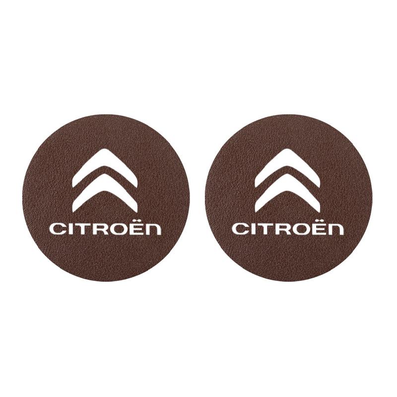 

2Pcs Car Coasters Carbon Fiber Cup Holder Mat For Citroen C4 C3 C2 C1 Berlingo Xsara Car Interior Accessories Decorative Coaster