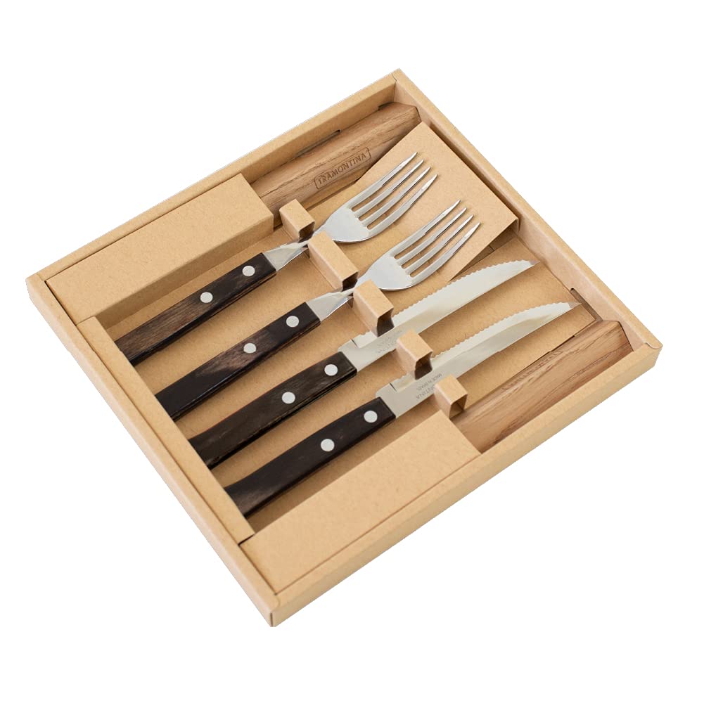 [Tramontina] Steak Knife & Fork Set Dark 21198/972 – cutlery set