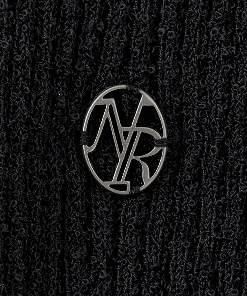 NOIRER FOR WOMAN Square Halter Neck Layered Knit (Black)