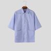 INCERUN Summer Men Lapel Neck Short Sleeve Striped Pockets Casual Oversized Shirts