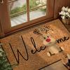 Christmas Cartoon Reindeer Pattern New Entrance Floor Mat Bathroom Absorbent Foot Door Mat  Entrance Door Mat Decoration