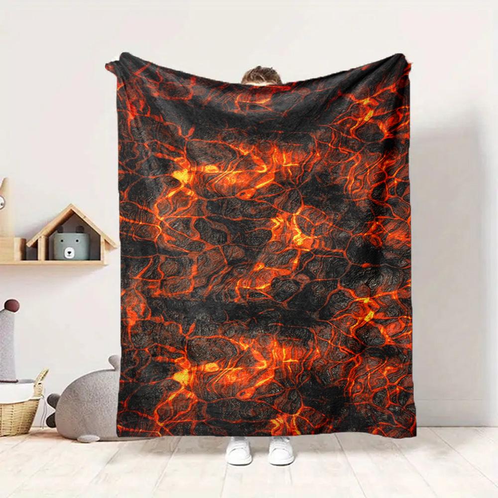 Lava Texture Flannel Blanket Throw Blanket Soft Warm Sofa Bed Camping Car home Decor Unique Christmas Gift C9302477