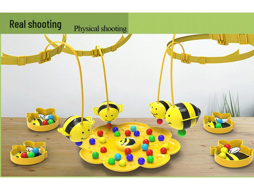 Clumsy Little Bee Magnetic Beads Fishing Game: Interactive Multiplayer Toy for Kids and Parents