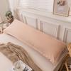 Washable Cotton Long Pillowcase 48x150cm - Single Piece Cover for Double Pillow Core