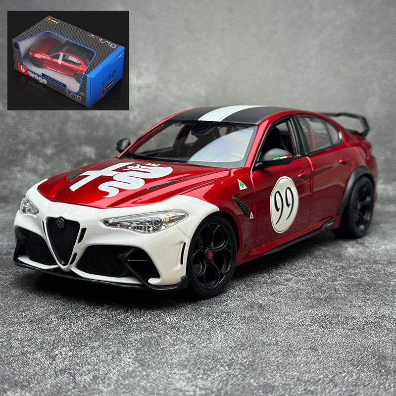 Burago 1:18 Alfa Romeo Giulia Gtam Modello Auto Sportiva in Lega Veicoli in Metallo Modello Auto Alta Simulazione Collezione Giocattolo per Bambini Regalo