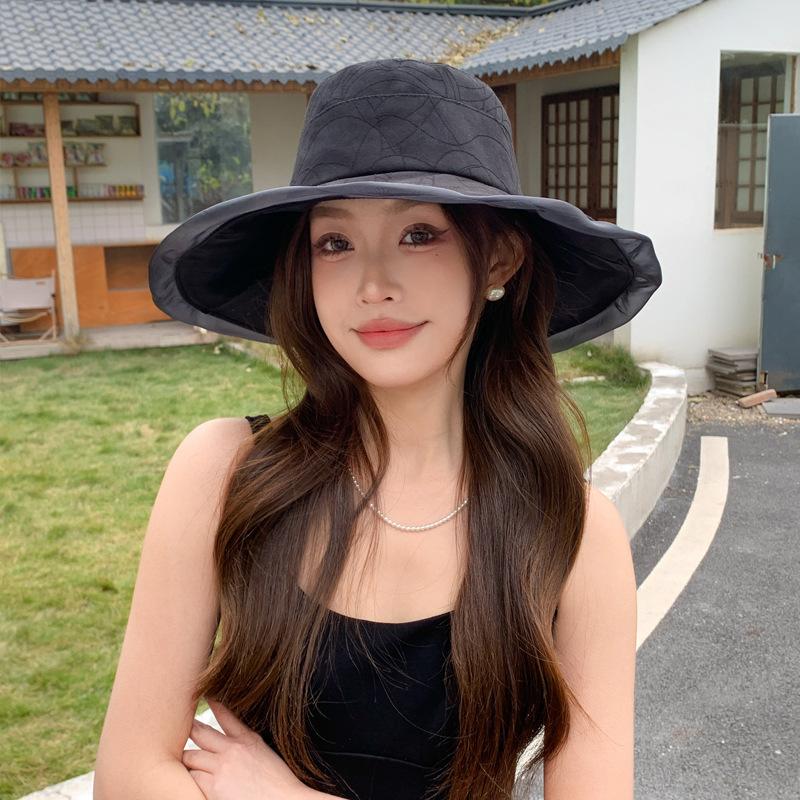 Summer new hat women's big edge sunshade bucket hat versatile outdoor sunscreen sun hat