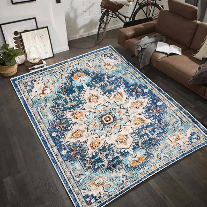 Boho Chic Persisch Türkischer Teppich Wohnzimmer Dekor Sofateppich Schlafzimmer Nachttisch Weicher Teppich Küche Esstisch Bodenschutz Flur Teppich