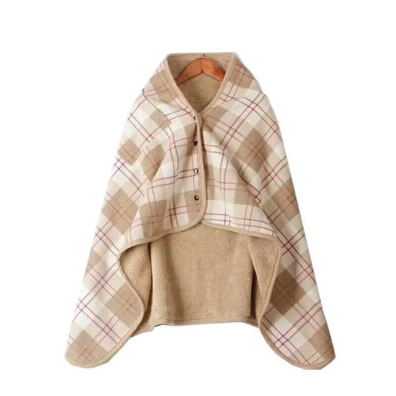 Japanese Heat-Generating Arctic Fleece Blanket Shawl - Moisture-Absorbing, Perfect for Sofa, Autumn & Winter.