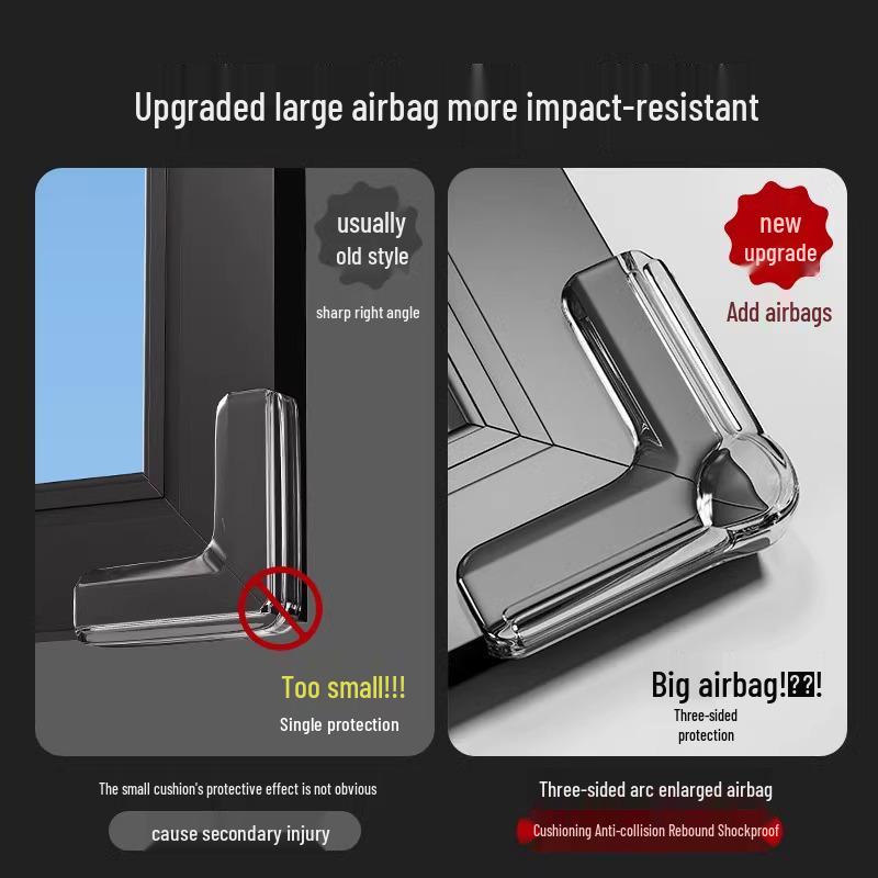 Aluminum Window Silicone Anti-Collision Corner Protector, Glass Safety Buffer Pad