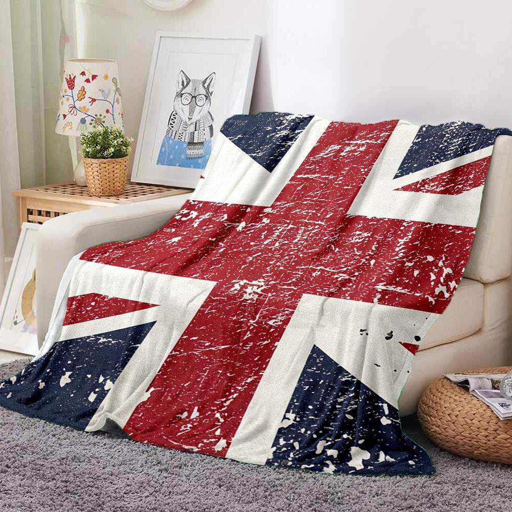 Union Jack Flannel Blanket Throw Blanket Soft Warm Sofa Bed Camping home Decor Unique Christmas Gift C9261028