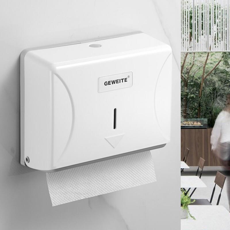 Classic White No-Drill Wall-Mounted Tissue Dispenser