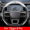 For Chery Tiggo 8 PRO MAX 2024 2025 2026 Steering Wheel Cover Breathable Anti Slip PU Leather Car Accessories