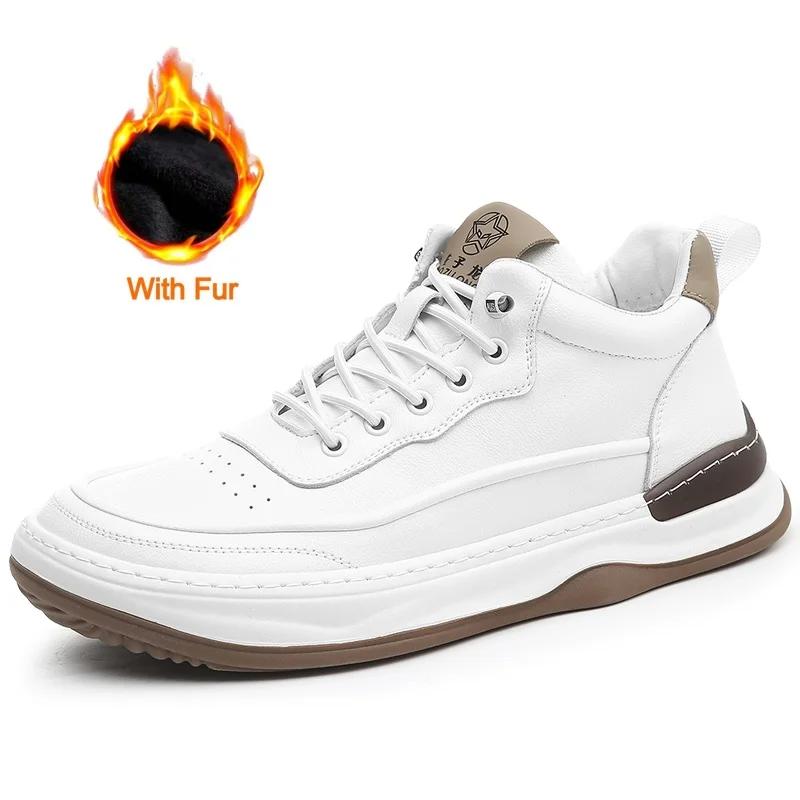 

Модная мужская обувь в британском стиле 2025 года, новые противоскользящие кеды для скейтборда, модные уличные кроссовки с высоким верхом для хайкинга, повседневная кожаная обувь на плоской подошве от дизайнера 44