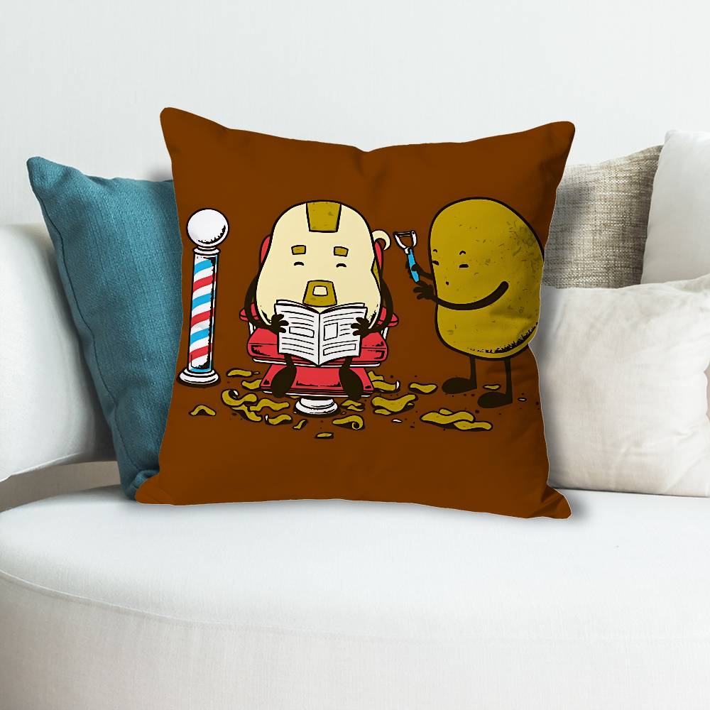 Funny Food Art Anime Celebrity Merchandise AllMatch Printed Pillow Case Sofa Car Office Room Decoration Protector