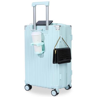 USB nabíjecí kelímek tichý dvojitý na cesty [XCHMYi] Kufr, příruční zavazadlo, port, držák, kolečka, lehký, (světle modrá, S/příruční/39L (1-3 noci))