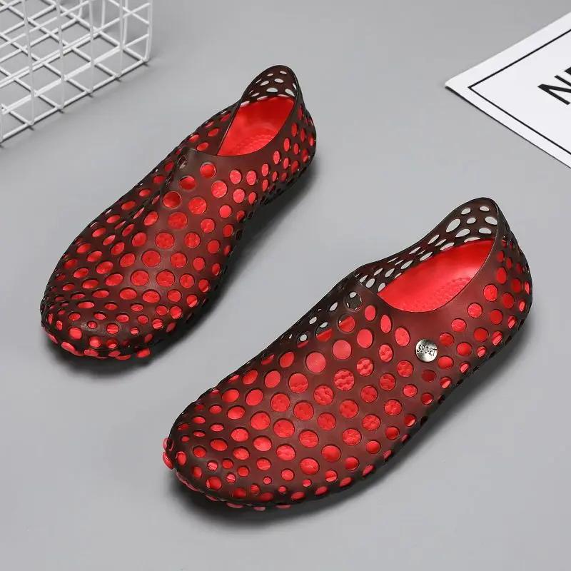 Fashion Non-slip Men's Sandal Ultralight Breathable Hole Shoes New Fashion Color Wholesale Comfortable Summer Low Price 2025 Male Shoe