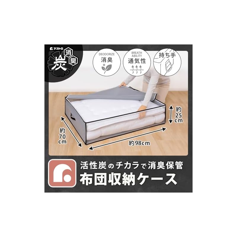 Astro Activated Carbon Deodorizing Futon Storage Case: Deodorizes and stores futons with the power of activated carbon. Breathable non-woven fabric