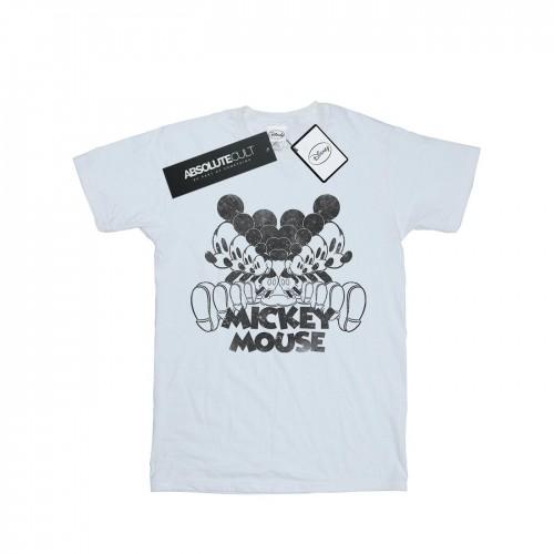Disney Womens/Ladies Mickey Mouse Mirrored Cotton Boyfriend T-Shirt