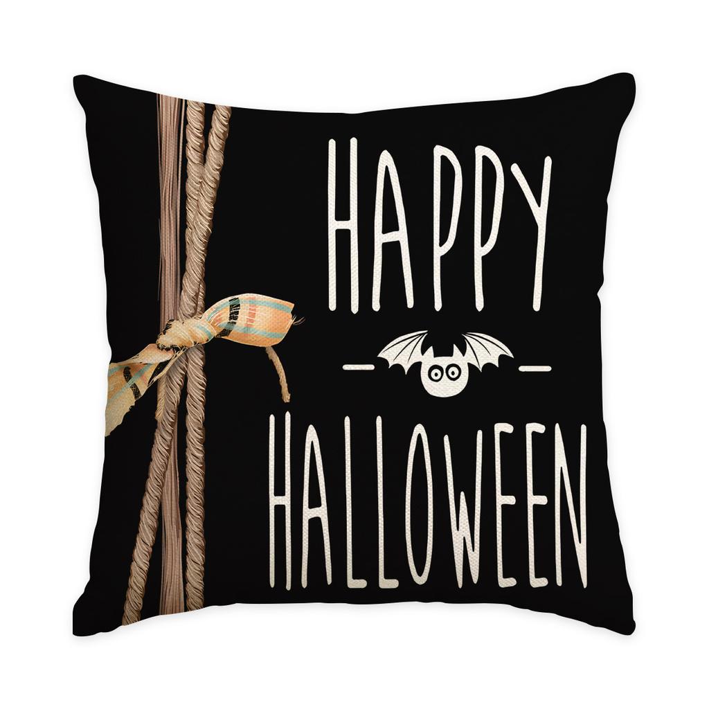 1/4Pcs Halloween Pillowcase, Halloween Orange Pumpkin Ghost Cushion Cover, Decorative Sofa, Living Room, Bedroom Cushion Cover
