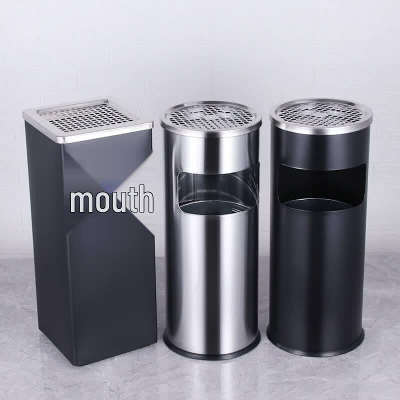 Oushenghua Round Iron Trash Can with Galvanized Liner