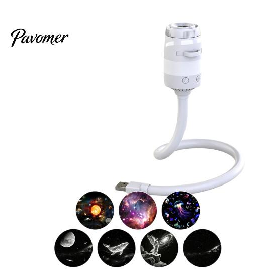 Portable Night Light Projector 2-in-1 Star Light, Starry Sky Ambient Lamp with Films, Dual Mode USB Powered Dual-Mode for Bedroom Sleep And Decoration