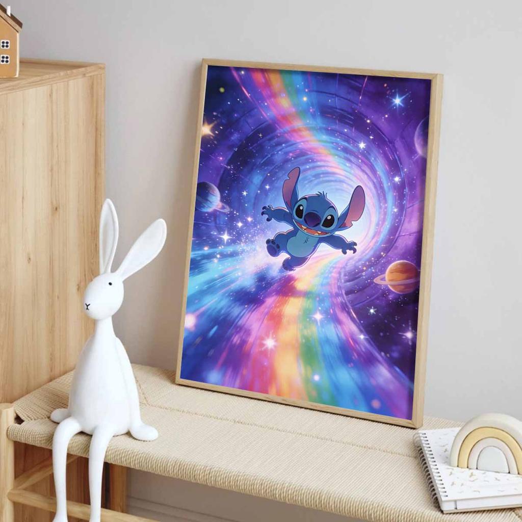 Disney Stitch Galaxy Rainbow Diamond Paint Mosaic Art Painting Kit Handmade DIY Home Decor