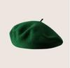 Dark Green Beret Hat, Color Beret for Everyday Wear