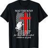 New Limited Thin Red Line Fireman Cross Bible Verse Firefighter Usa Flag T Shirt