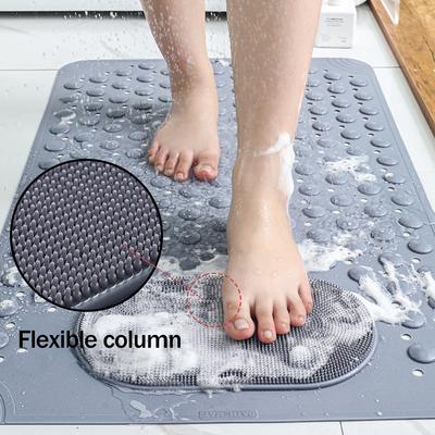 Waschbares rutschfestes Badezimmer-Pad mit Saugnäpfen, Anti-Schimmel-Fußmassagebereich, Duschteppich, Duschkabinen-Bodenmatte, Badezubehör