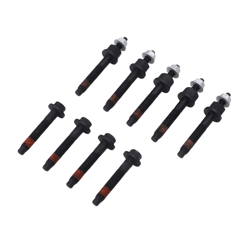 9PCS Exhaust Manifold Bolt Kit 6505316AA Carbon Steel Exhaust Manifold Bolt Stud Nut Hardware Set Replacement for 300