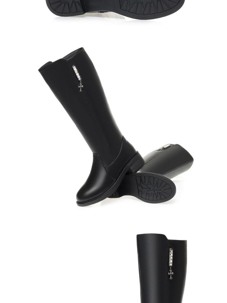 2024 Cizme plate de lână pentru femei la jumătatea gambei, cu căptușeală de catifea (YT8733)