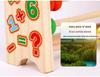 Massivholz-Abakus für die frühe mathematische Bildung - Montessori-Zählperlenrahmen Lernspielzeug für Kinder