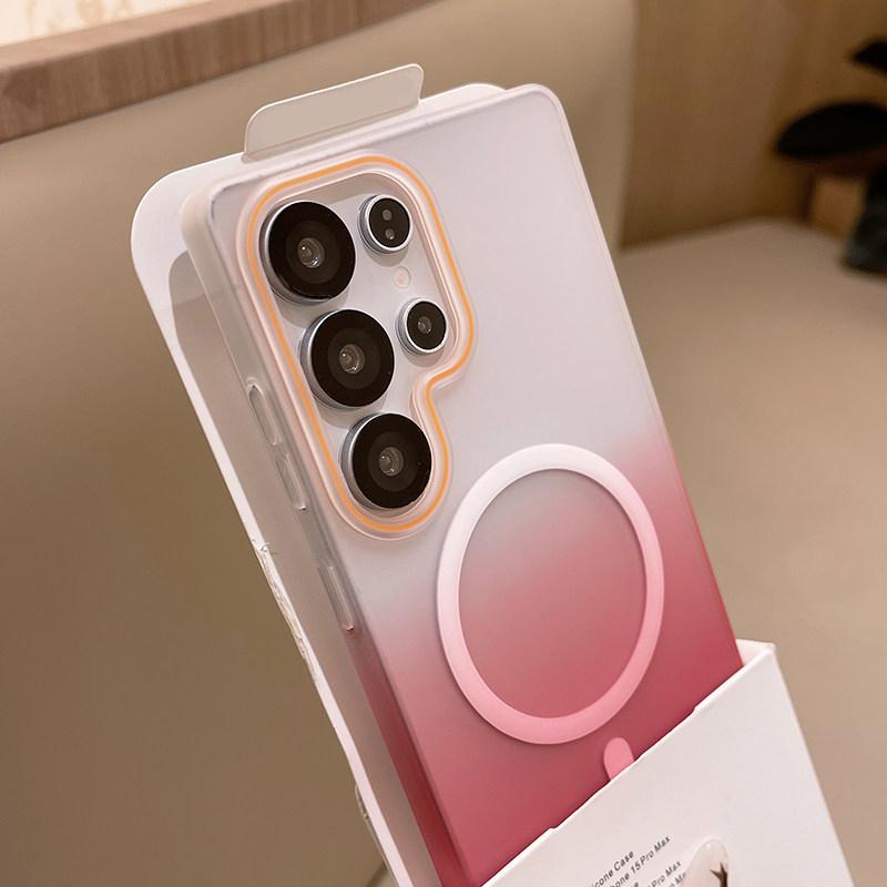 

Gradient Color Matte Clear For Magsafe Wireless Charge Case For Samsung Galaxy S26 Plus S25 S24 S23 S22 Ultra Magnetic Cover For Samsung S26