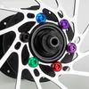 12pcs M5x10mm Disk Brake Rotor Bolts Colorful Stainless Steel MTB Mountain Bike T25 Brakes Disc Fixed Screw Bicycle Accessories