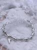 999 Sterling Silver Bamboo Joint Bracelet - Essential Niche Design for Little Fairies