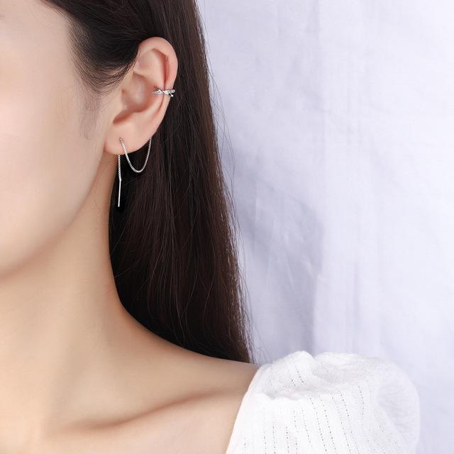 

Серьги из стерлингового серебра 100% S925 с бриллиантами, шипами, крестом, полые серьги в одном стиле для двоих Aros Mujer Oreja Diamond Orecchini белый