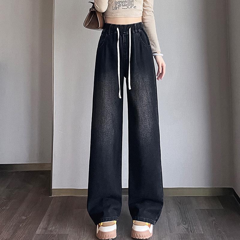 

Women s High-Waisted Wide-Leg Jeans - Petite Slimming Straight Fit, Spring/Autumn 2025 Collection M