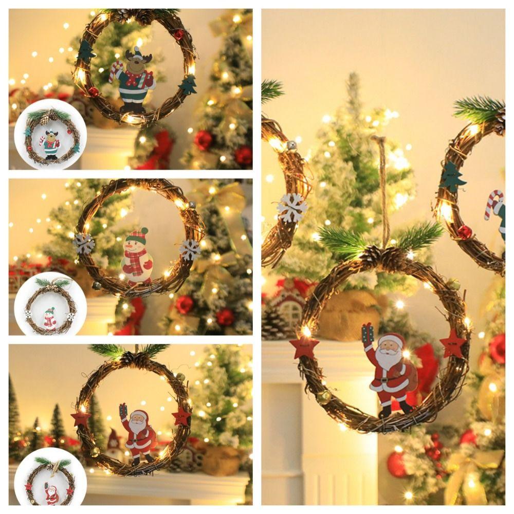 Elk deer Christmas Garland Simulation Christmas Front Door Pendant  Christmas Decorations