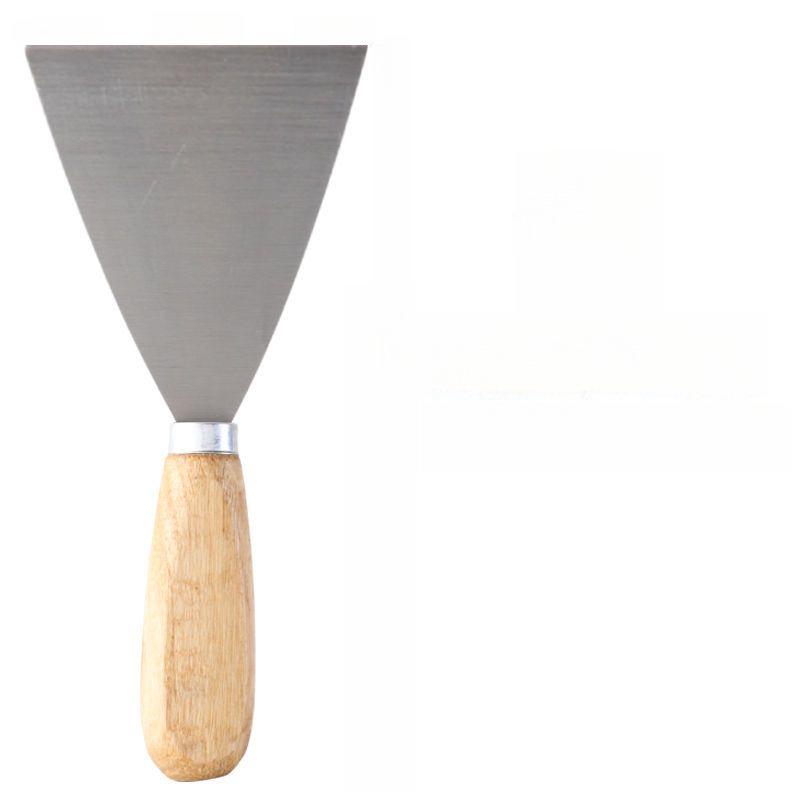 Stainless Steel Putty Knife with Wooden Handle for Scraping and Spreading