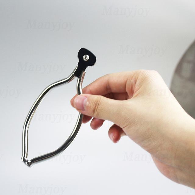 Manyjoy Männlicher unsichtbarer Keuschheitsgürtel aus Edelstahl, hohler Peniskäfig, Hülle, Anusloch, atmungsaktives Höschen, BDSM, Sexspielzeug für Männer