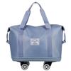 Expandable Wet/Dry Separation Luggage Bag with Universal Wheels - Large Capacity & Splash-Proof for Business Trips & Fitness Travel