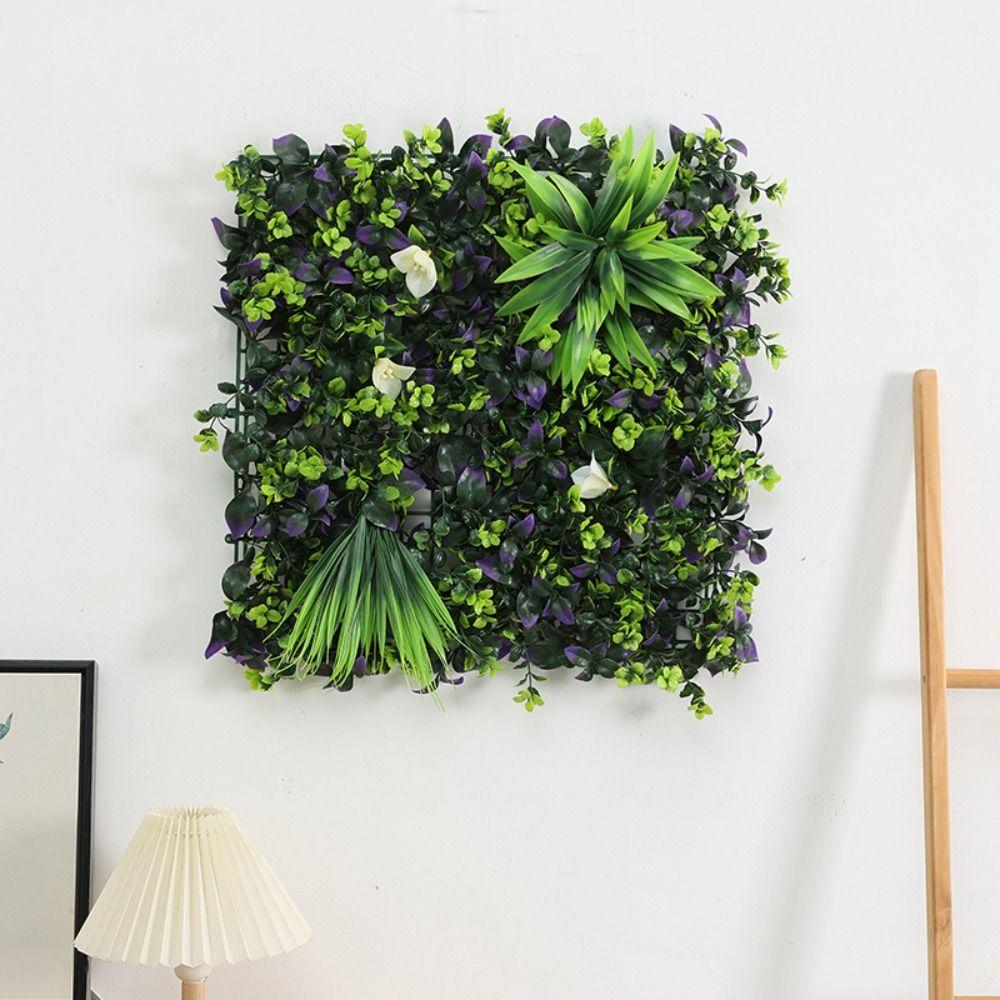 Flower Artificial Eucalyptus Carpet DIY Simulation Maple Plant Sheet Fake Green Grass Mat Wedding