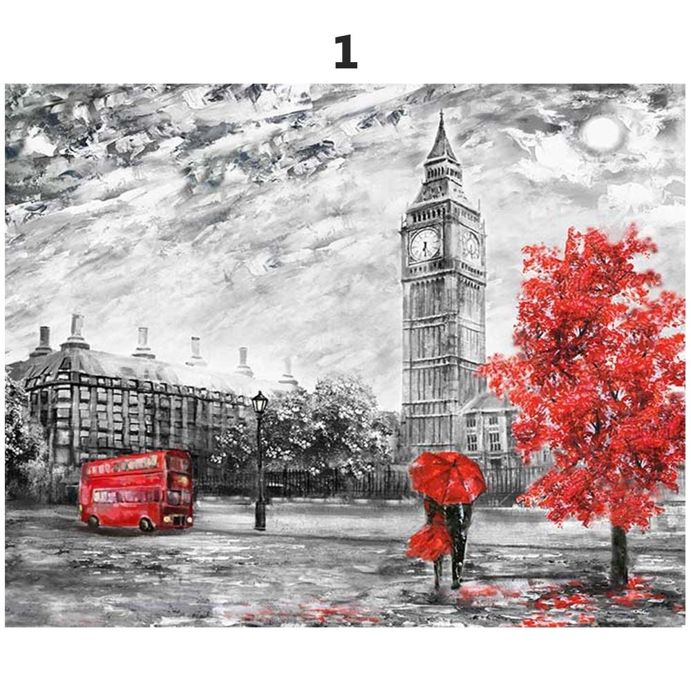 Landschaft DIY 5D Diamant Malerei voller Runde Harz Eisen Turm Landschaft Diamant Stickerei Kreuzstich Diamant Mosaik Home Decor