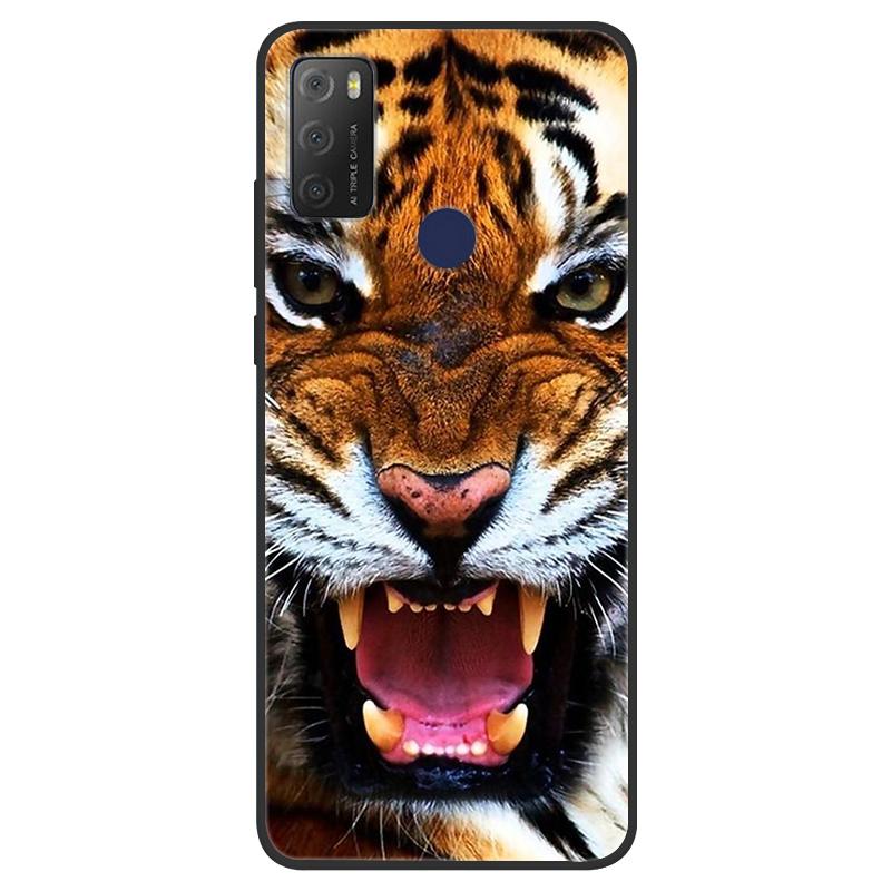 For TCL 20Y Case Girl Cat Flower Soft Silicone Back Wolf Shell for TCL 20E 6125F Fundas Phone Cover For TCL20Y 6156D 20 E Coque