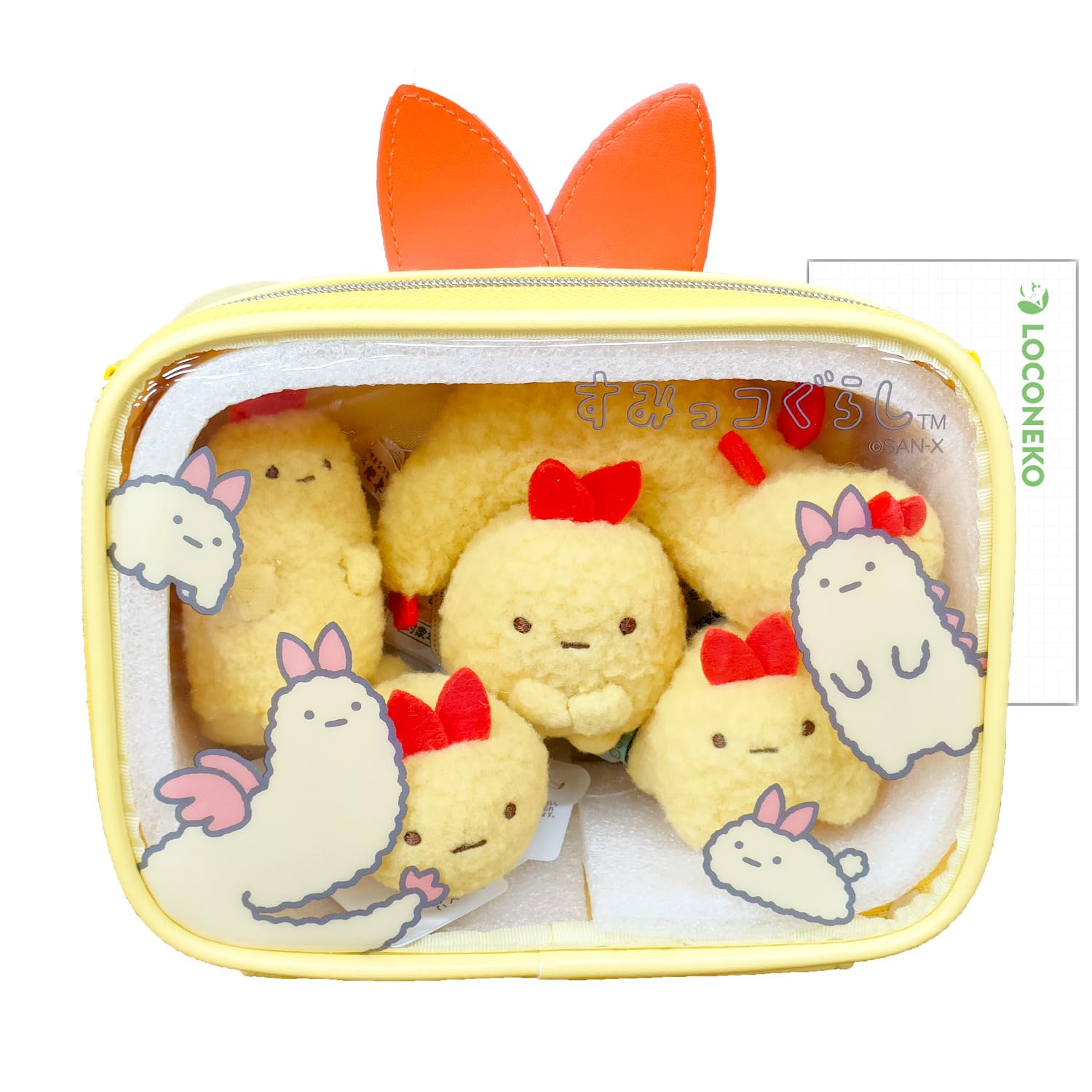 

Sumikkogurashi Прогулка Sumikko Хвост Эби Мини Плюшевые Игрушки Loco Neko Набор San-X Жареные & (5 типов) (Эволюция A/B/C/D/Ebi Fry s Tail) +