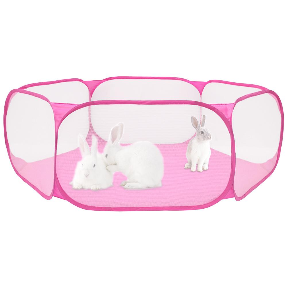 Portable Folding Pet Fence Small Dog Cat Animal Cage Game Playground Fences for Hamster Chinchillas and Guinea- Pigs