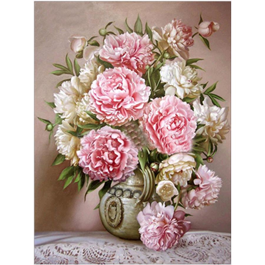 Full 5D Diy Diamond Painting Various Flowers Mosaic Embroidery Cross Stitch Home Decor Handmade Gift