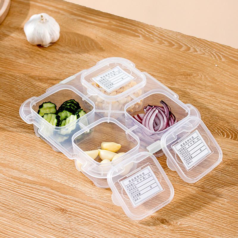 Mini Kleiner Snack-Organizer mit 1/4/6 Fächern Ketchup Salat Gewürze Tragbarer Lebensmittelbehälter Küchengewürz-Aufbewahrungsbehälter