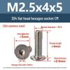 Yigu 304 Stainless Steel Flat Head Hex Socket Screws - M2 to M8 Button Head Machine Screws