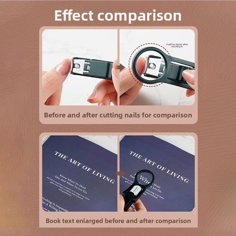 Nail Clipper Magnifying Mirror To Prevent Women From Easily Scratching Their Nail While Adults Trim Individual Nails with Pliers